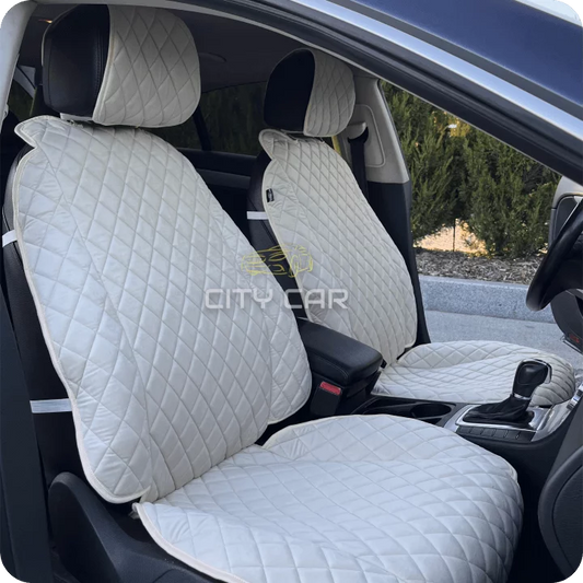 Car seat covers Alcantara "Beige rhombus"