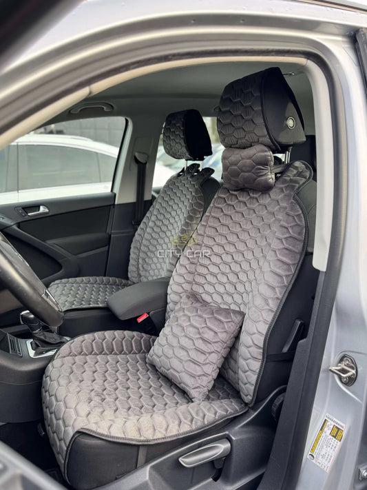 Car seat covers Alcantara "Dark-grey chains"