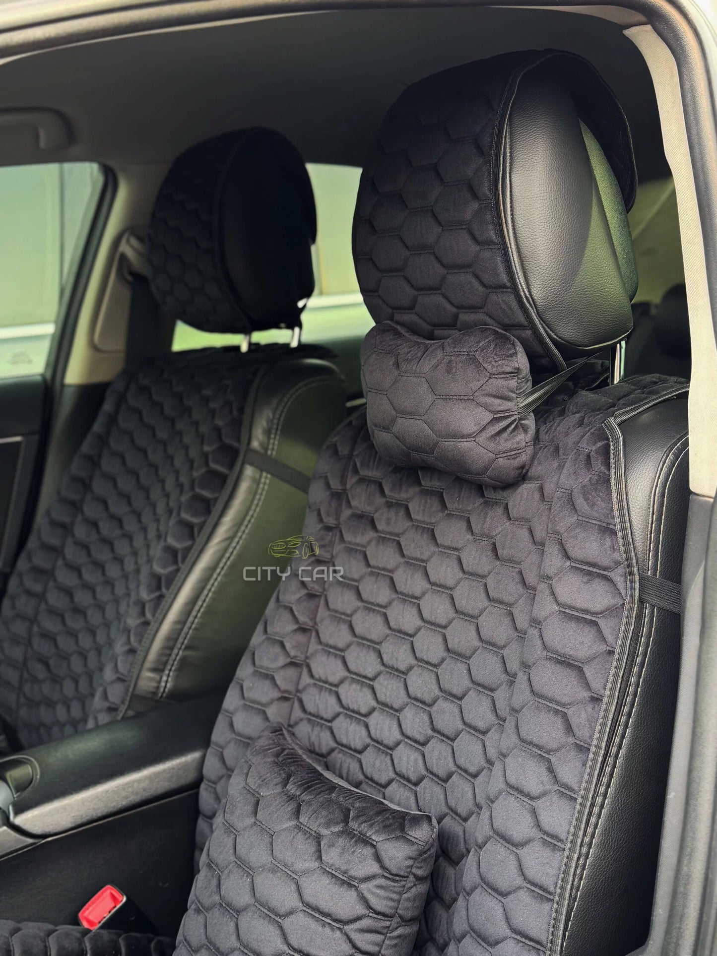 Car seat covers Alcantara "Black chains"