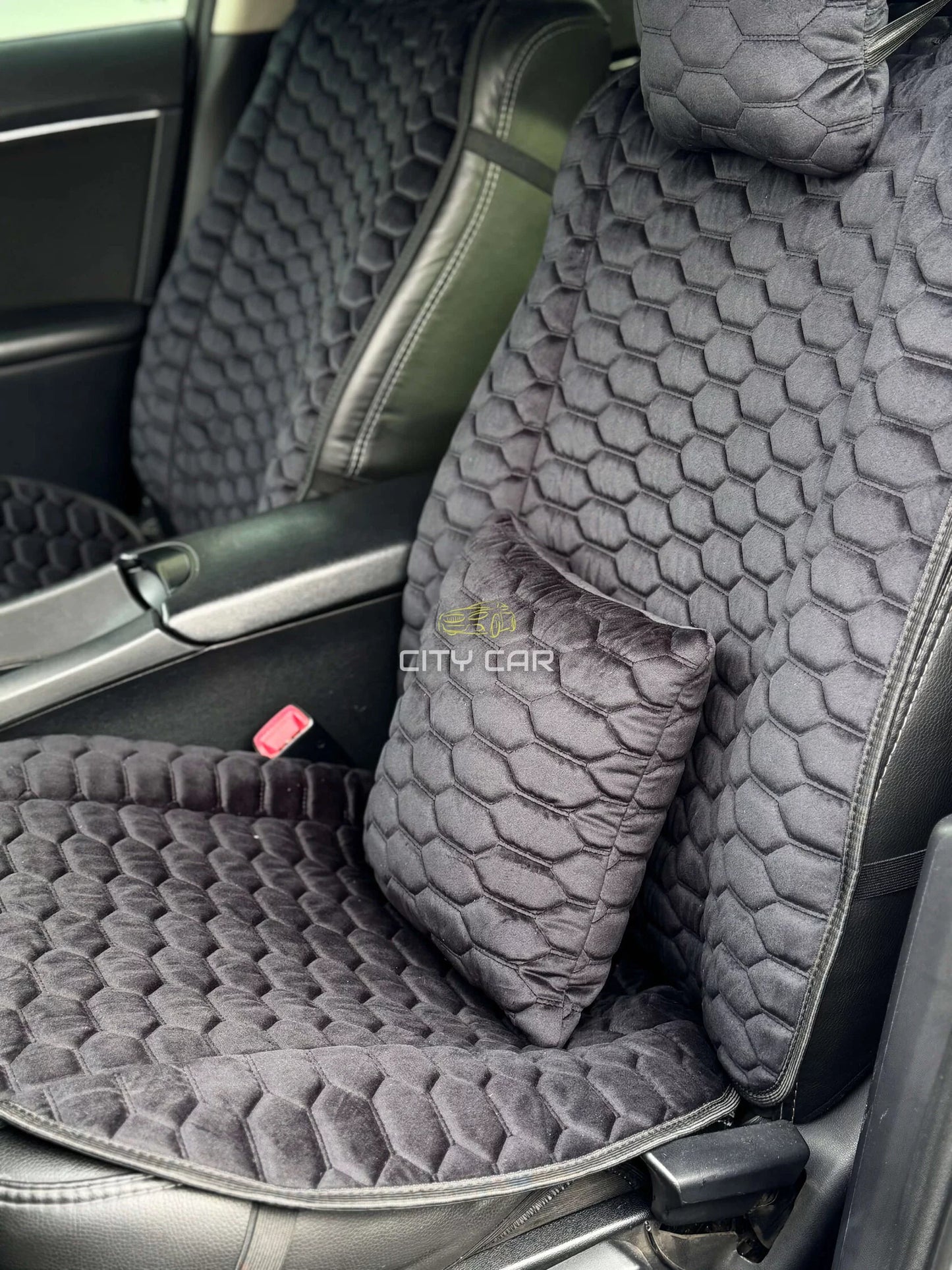 Car seat covers Alcantara "Black chains"