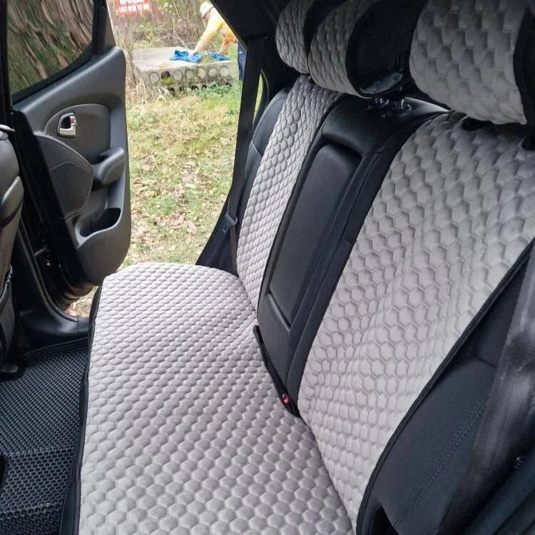 Car seat covers Alcantara "Gray honeycomb"