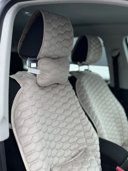 Car seat covers Alcantara "Elite beige chains"