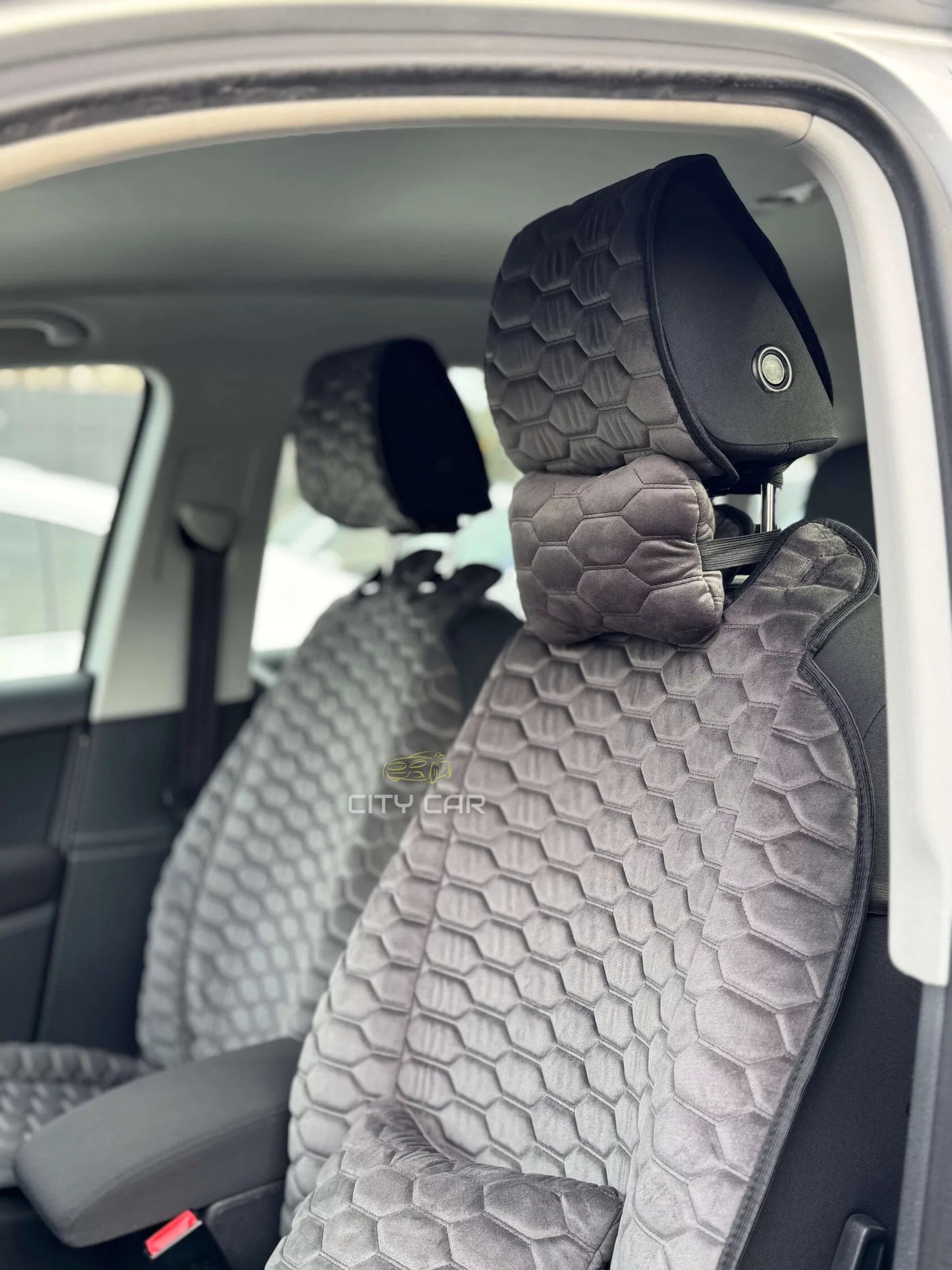 Car seat covers Alcantara "Dark-grey chains"