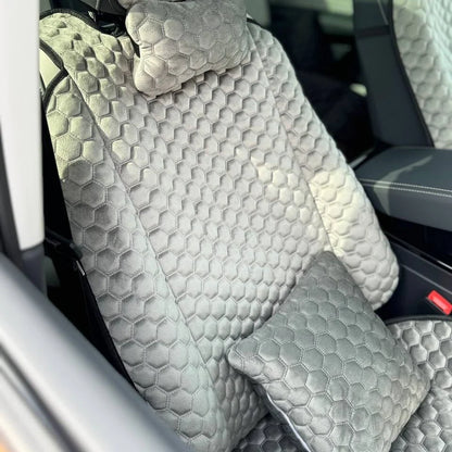 Car seat covers Alcantara "Gray honeycomb"