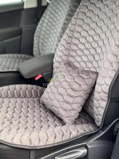 Car seat covers Alcantara "Dark-grey chains"